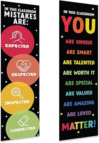 Andaz Press Cartel motivacional de aprendizaje grande de 13 x 48 pulgadas para profesores, tablero de anuncios, decoración de pared, decoración