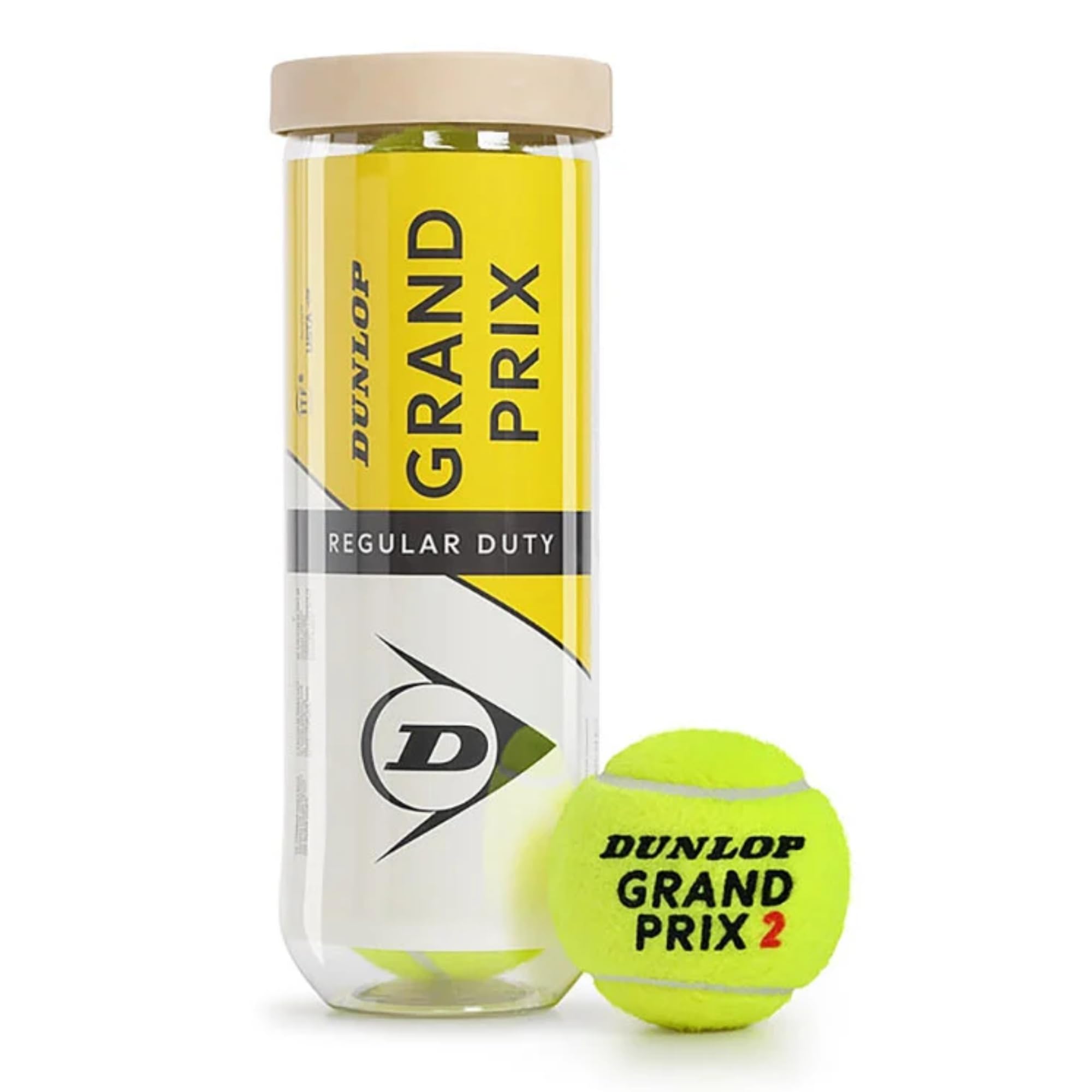 Dunlop Sports Grand Prix - Pelotas de tenis - Caja de 24 latas (72 pelotas) - Uso regular y extra resistente