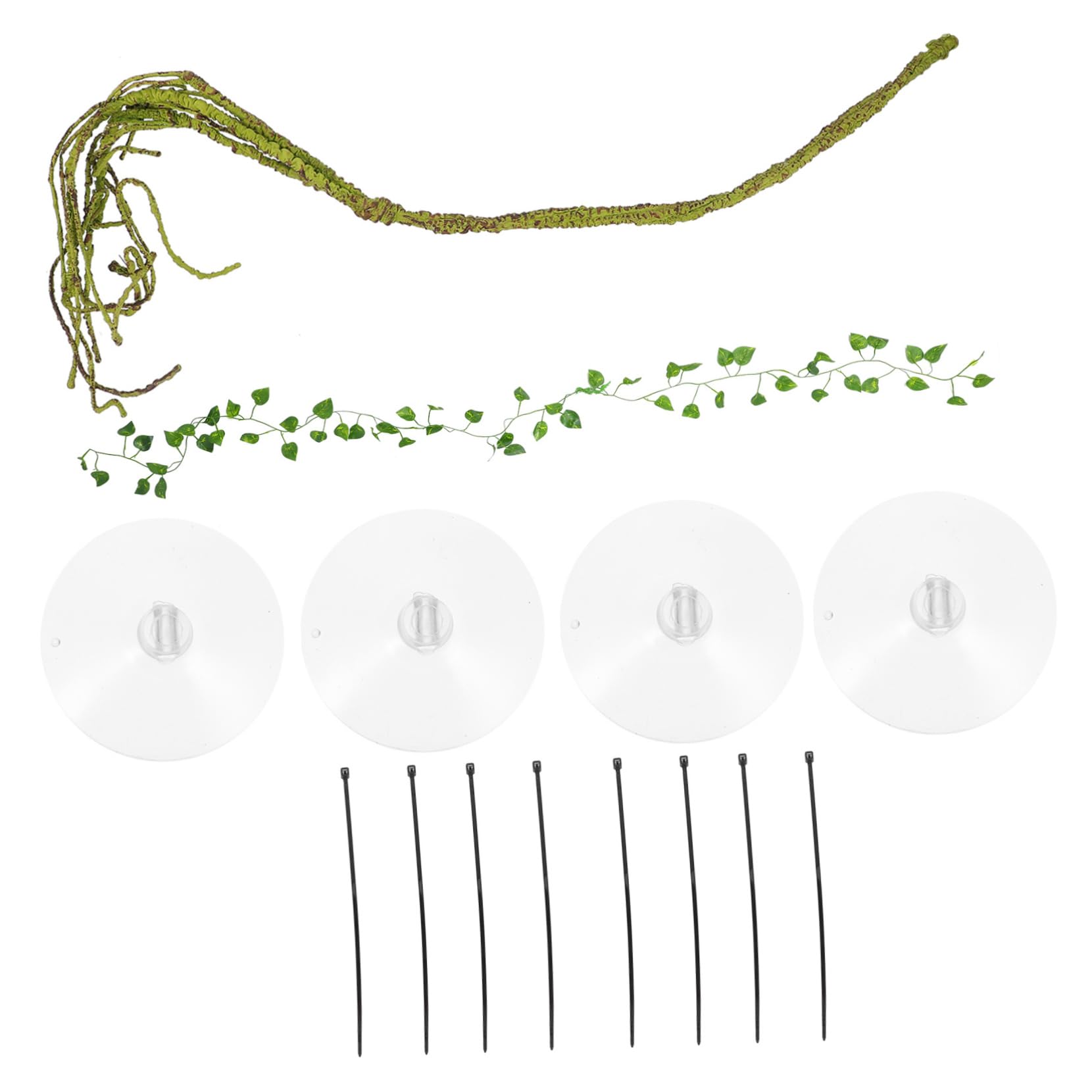 Totority Simulation Rattan Set Bearded Dragon Ladder Reptile Vines Pet Supplies Jungle Climber Vines