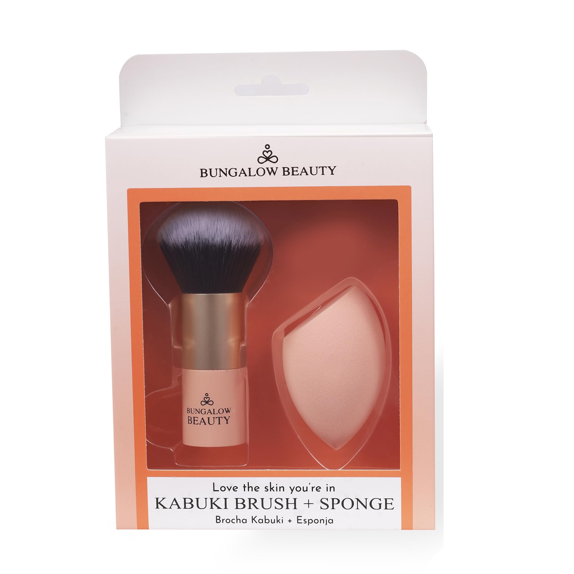 BUNGALOW BEAUTY Premium Kabuki Brush & Blender Set | All Face Makeup & Foundation Brush for Liquid, Cream and Powder Face Makeup | Wet or Dry Makeup-image-9