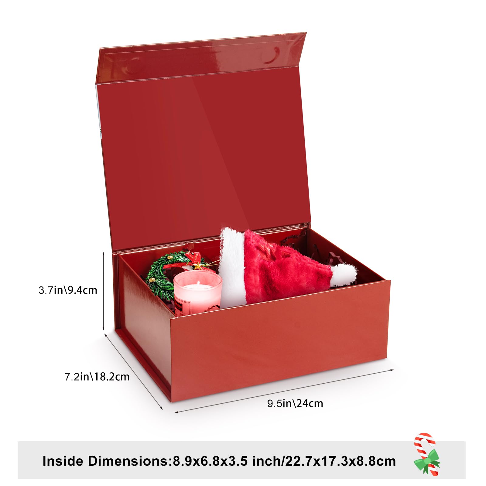 Amazon.com: Christmas Gift Boxes with Lids 3 Pack, 9x7x3.7 Inches