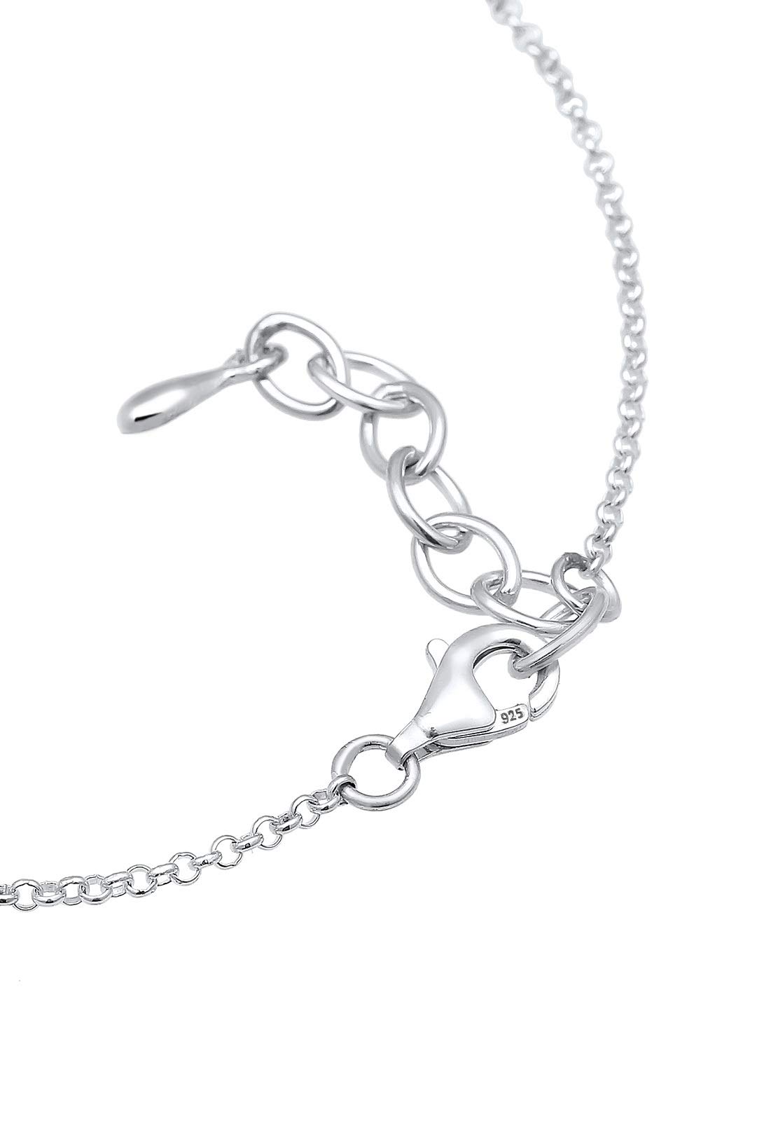 Elli Fußschmuck Damen Fußkettchen Solitär Sommer mit Kristalle 925 Silber