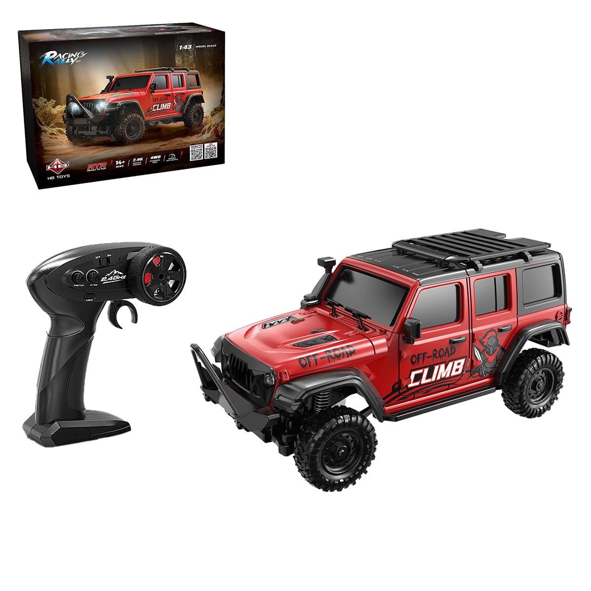 NULA Mini RC Crawler Auto 1/43 4WD Offroad RC Truck Monstertruck, 2,4G-App-Fernsteuerung, Vollproportionales Auto Mit LED-Beleuchtung, Einstellbare Geschwindigkeit, Kletterauto