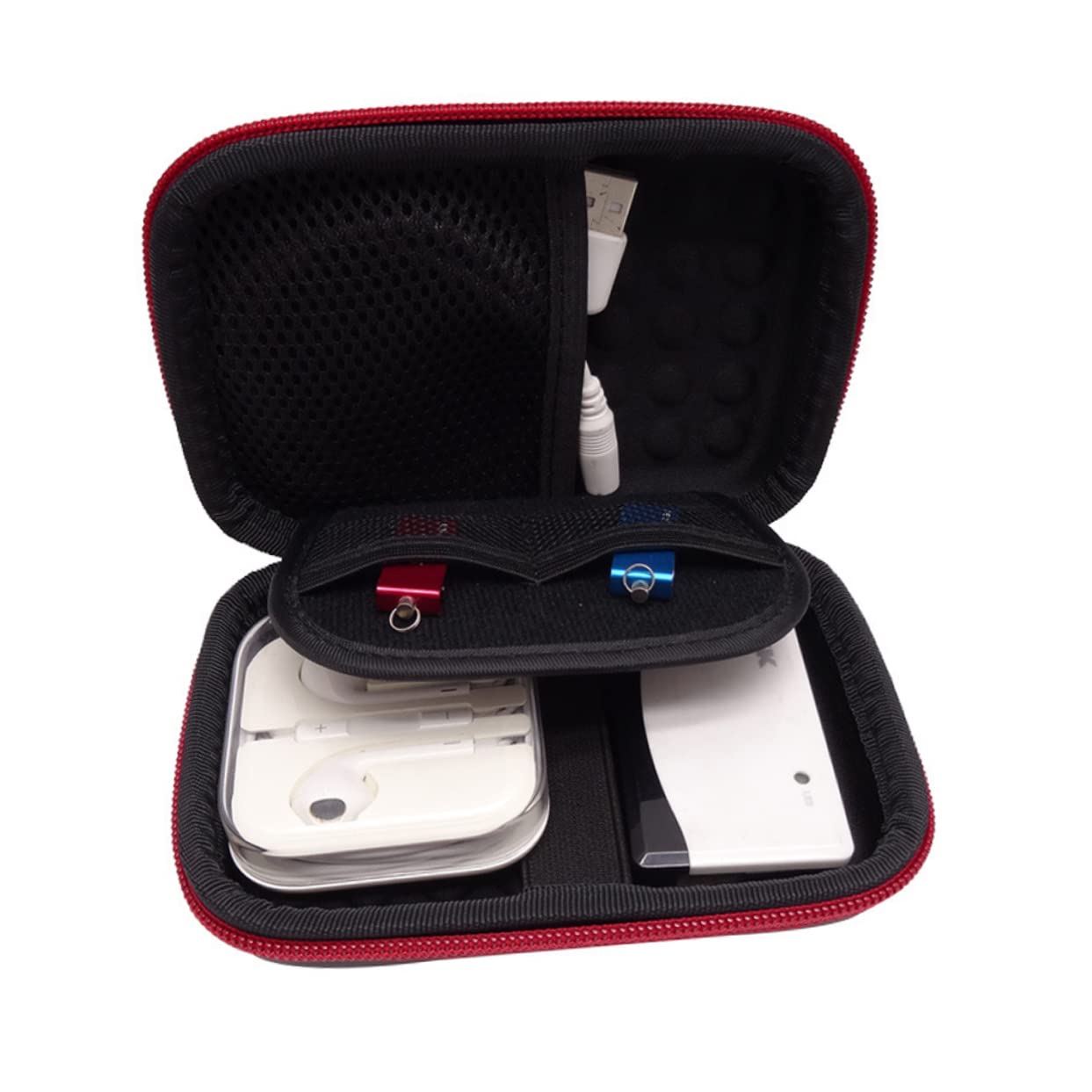 COLLBATH 3pezzi Organizer Elettronico Portatile Per Cavi e Piccole Elettroniche Custodia Da Viaggio Nero Per Caricabatterie e Dischi Esterni