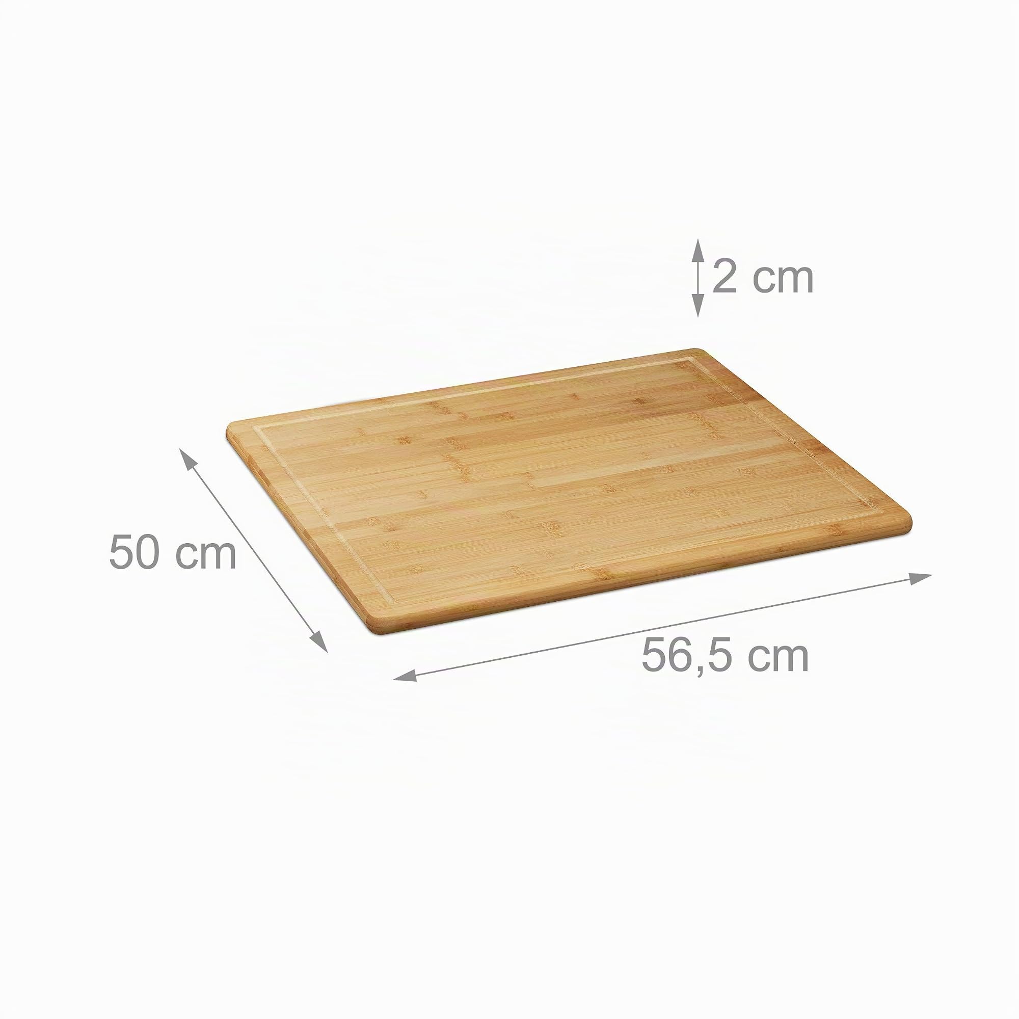 Relaxdays Tabla Cortar Cocina, Cubre Encimera, Tapa, Protector Vitrocerámica, Bambú, 1 Ud., 2 x 56,5 x 50 cm, Marrón