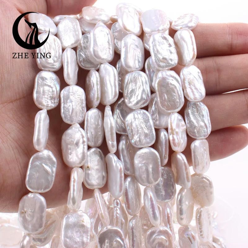 Cuentas de perlas irregulares Cuentas espaciadoras para fabricación de joyas DIY Collar Pulseras-9x14 rombo 6Ap