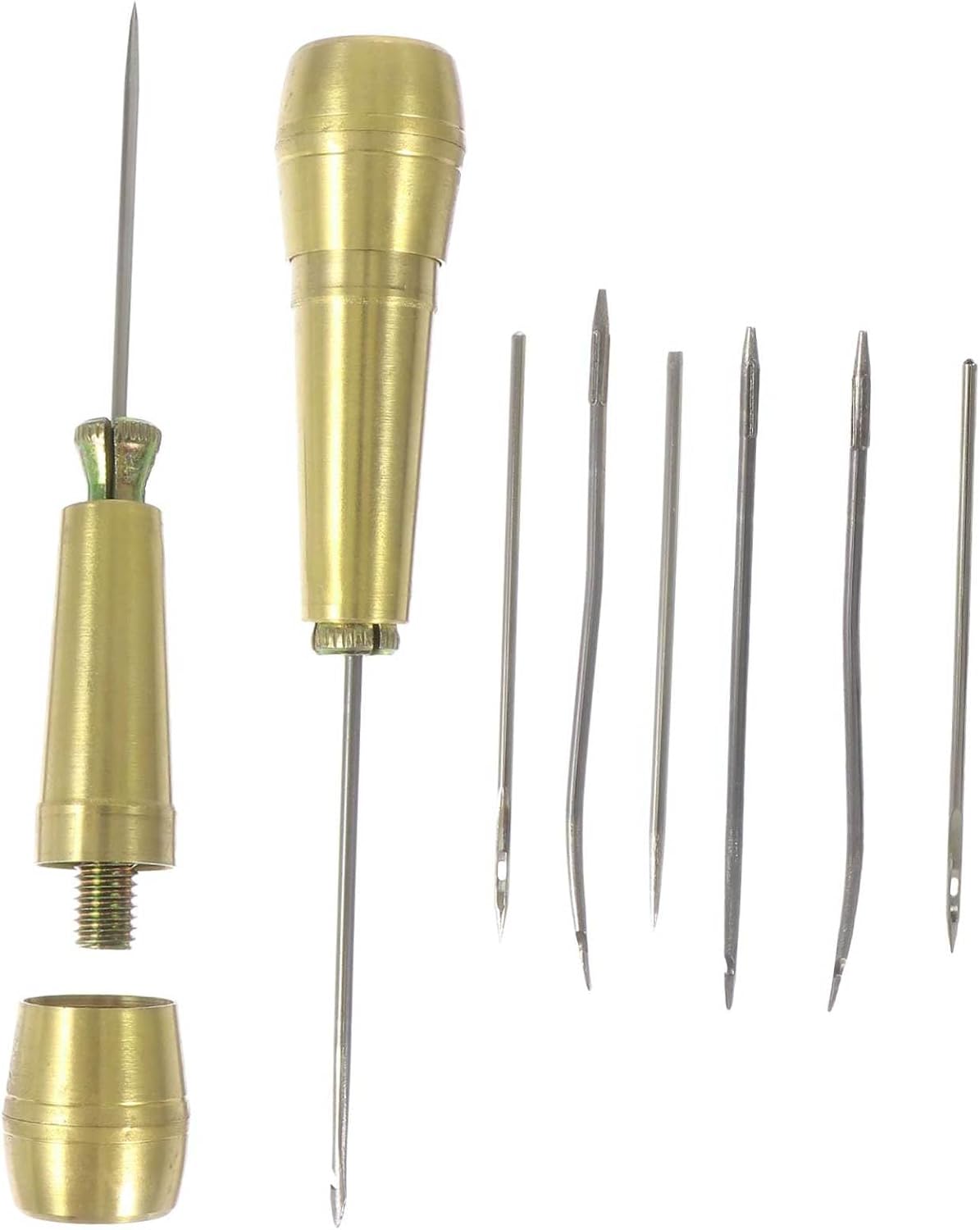2Sets DIY Sewing Awl Kit with Handle for Craft Shoe Repair Tools Includes Needles Durable Awls for Stitching and Repairing Shoes