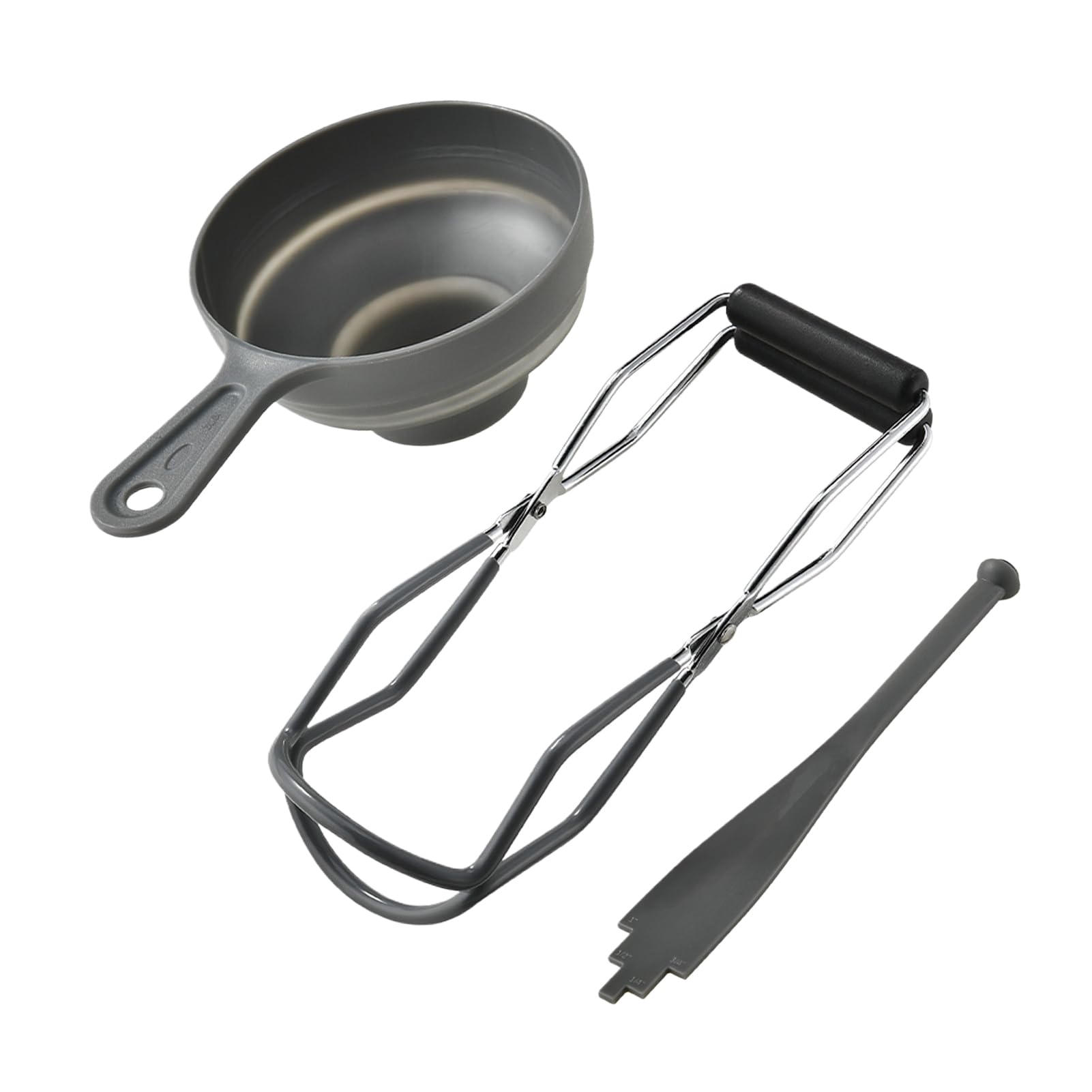 Stainless Steel Canning Jar Lifter Tongs Set - Canning Lifting Tongs with Rack and Funnels, Stainless Steel Canning Kit for Novices and Pros