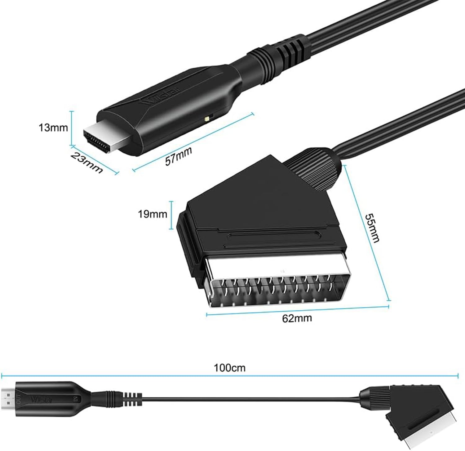 Convertitore Scart a HDMI Proiettore TV Monitor STB VHS Xbox PS3 Sky Blu-ray DVD Convertitore Scart a HDMI Proiettore TV Monitor STB VHS Xbox PS3 Sky Blu-ray DVD