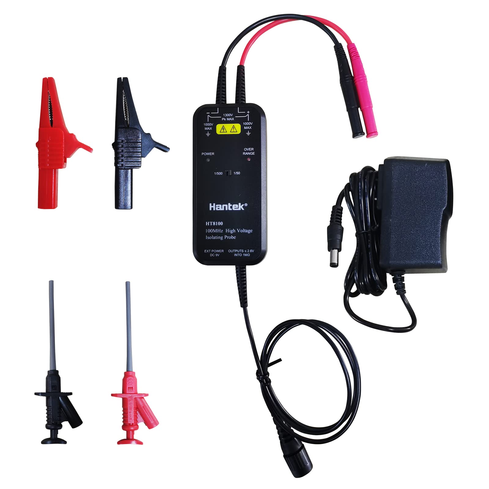 Hantek HT8100 Oscillo Probe High Voltage Differential Probe, 100MHZ Bandwidth