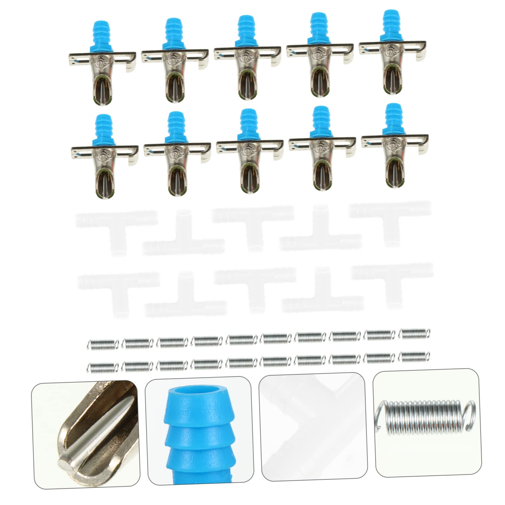 VANZACK 30pezzi Distributore Automatico Per Conigli Abbeveratoio Con Doppia Molla Facile Da Installare e Resistente Per Piccoli Animali Design Splash Struttura Durevole
