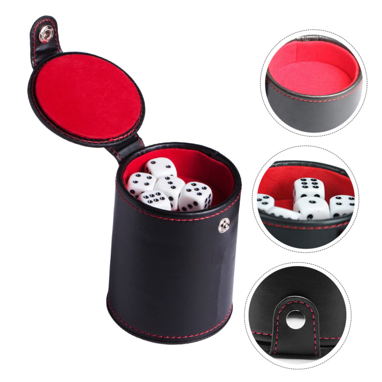 3sätze Pu-Leder Würfelbecher Mit Würfeln Doppelschichtiger Dice Cup Für Ktv Bar Und Brettspiele Leicht Und Kompakt Für Familienfeiern Und Unterhaltungen
