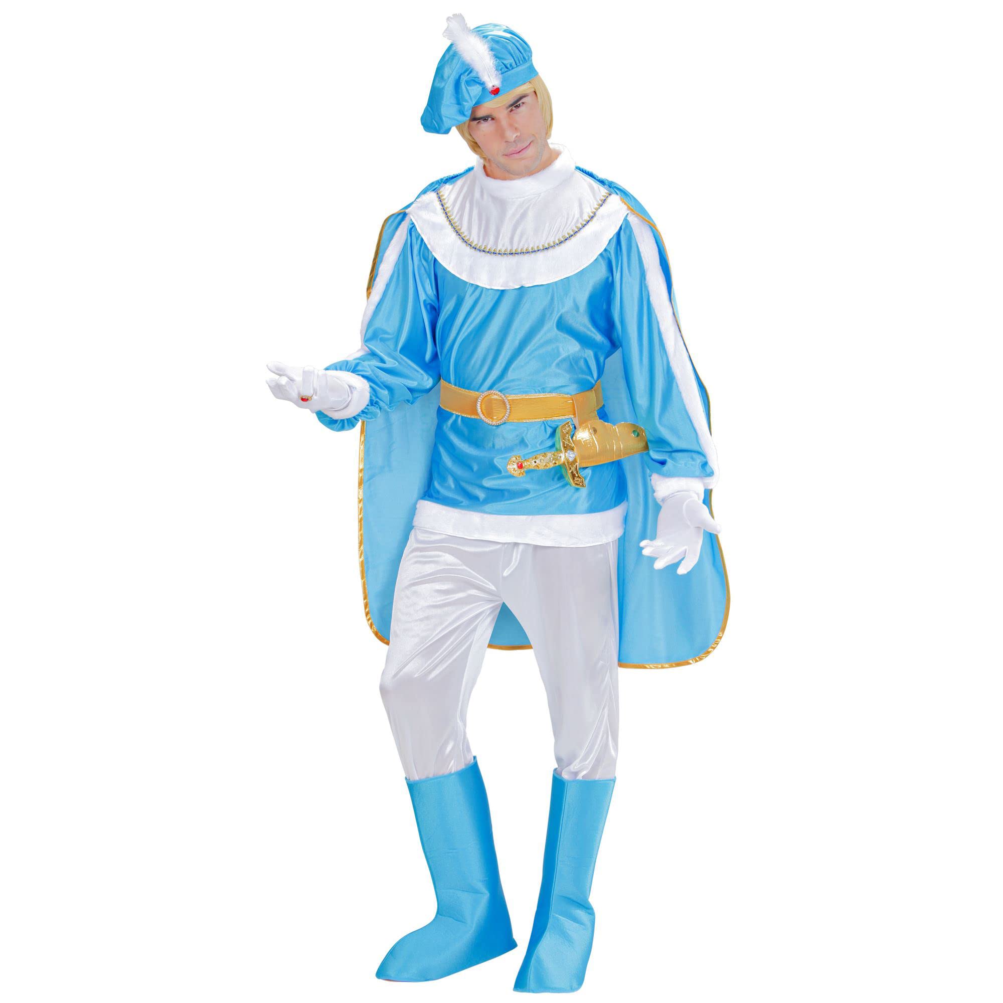 W WIDMANN MILANO Party Fashion - Kostüm Blauer Prinz, König, Mittelalter, Faschingskostüme, Karneval