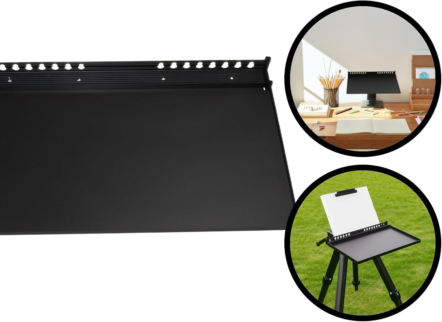 Aluminum Tray for Artists - Painting Tray with Reinforced Structure and Protective