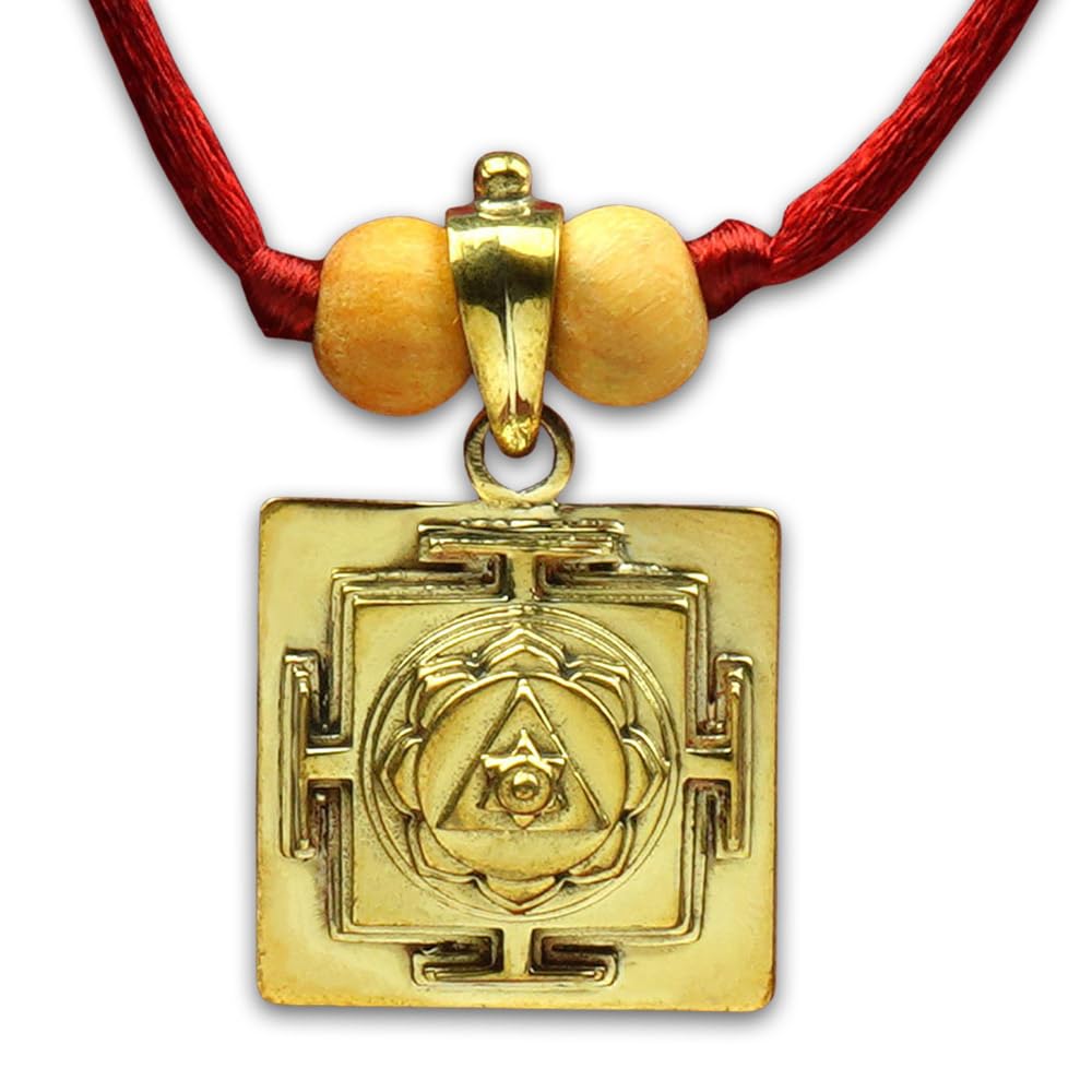 rudra centre Ganesh 3D Yantra Brass Pendant-picture-33