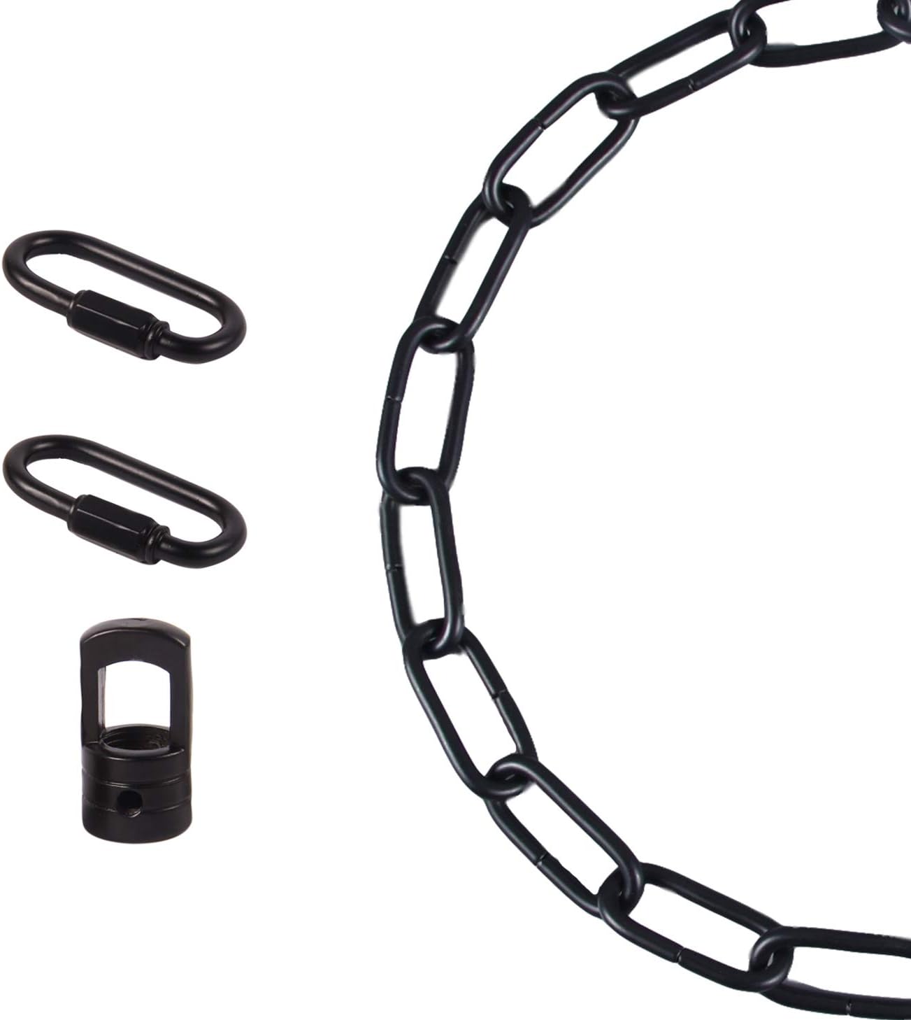 Metal Lighting Chian, Heavy Pendant Lamp Fixture Chain (80",Black)