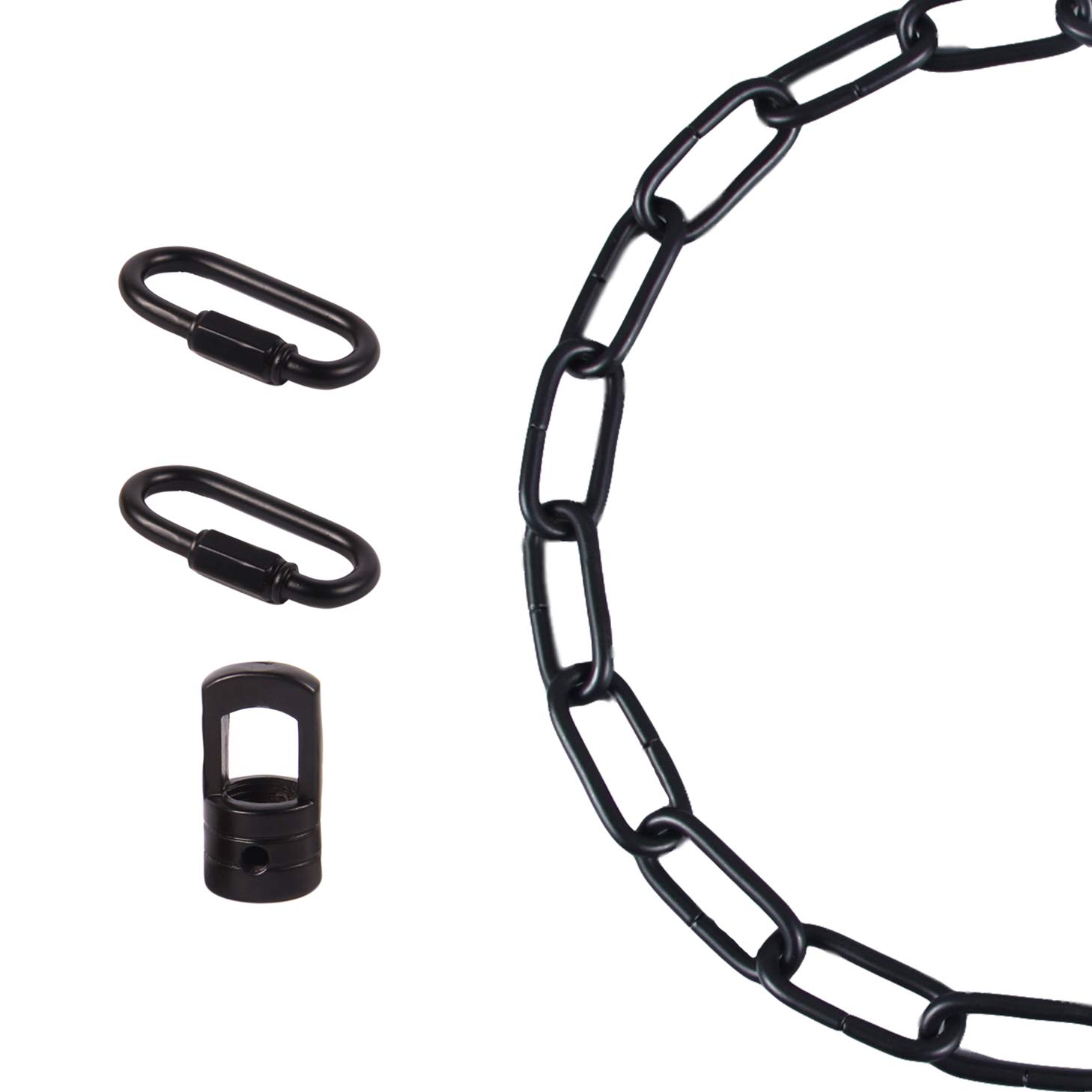 AK LightingMetal Lighting Chian, Heavy Pendant Lamp Fixture Chain(24",Black)