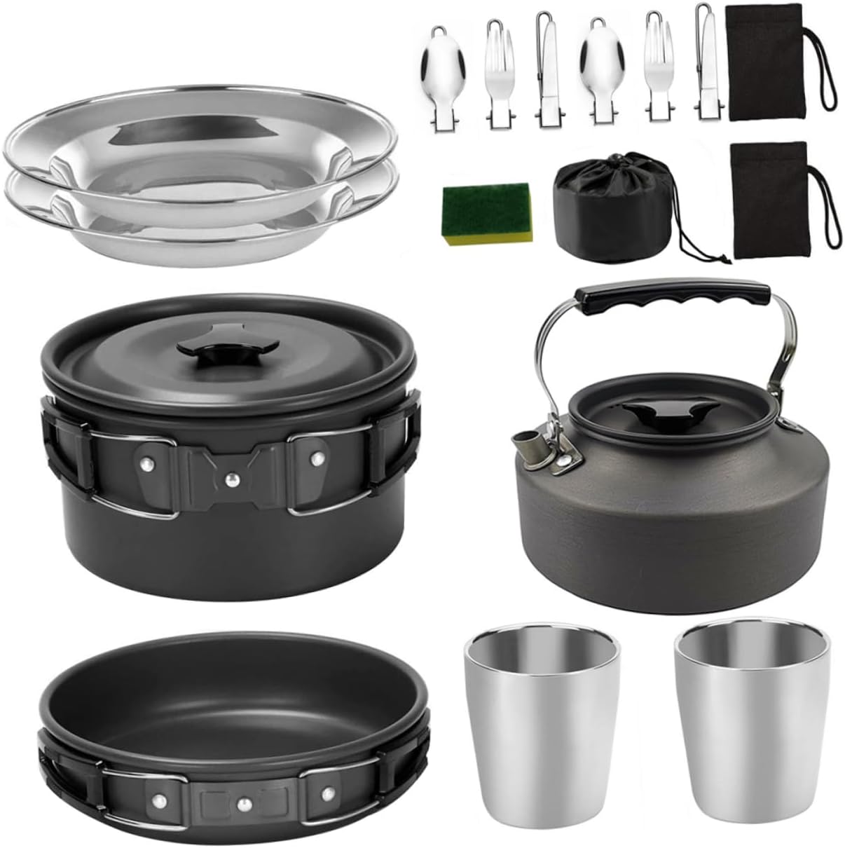 Camping Cookware Set People Outdoor Cookware Portable Camping Cooking Utensils