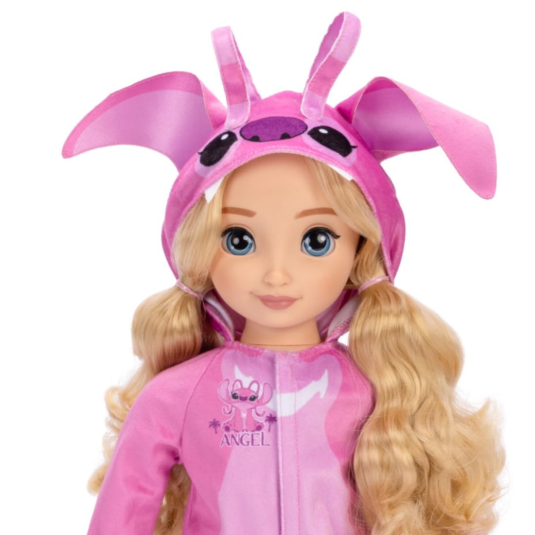 Disney ILY 4EVER Angel 45cm - 18"- Doll with Blonde Hair - Includes Angel Inspired Pink Onesie, Pink Slides and Sleepover Toothbrush for Girls Aged 6+
