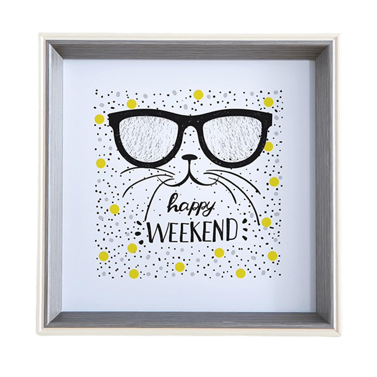 marysgift Square Picture Frames 10x10 Inch Photo Frame Desktop Thick Display 25.3x25.3 cm Frame Table Top Standing (Grey,10x10)