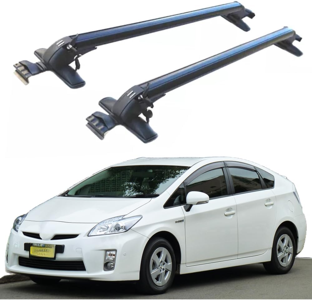 Roof Rack Cross Bars for Toyota Prius XW30 2010-2015 Without Roof Rails Aluminum Cross Bar Cargo Carrier with Lock