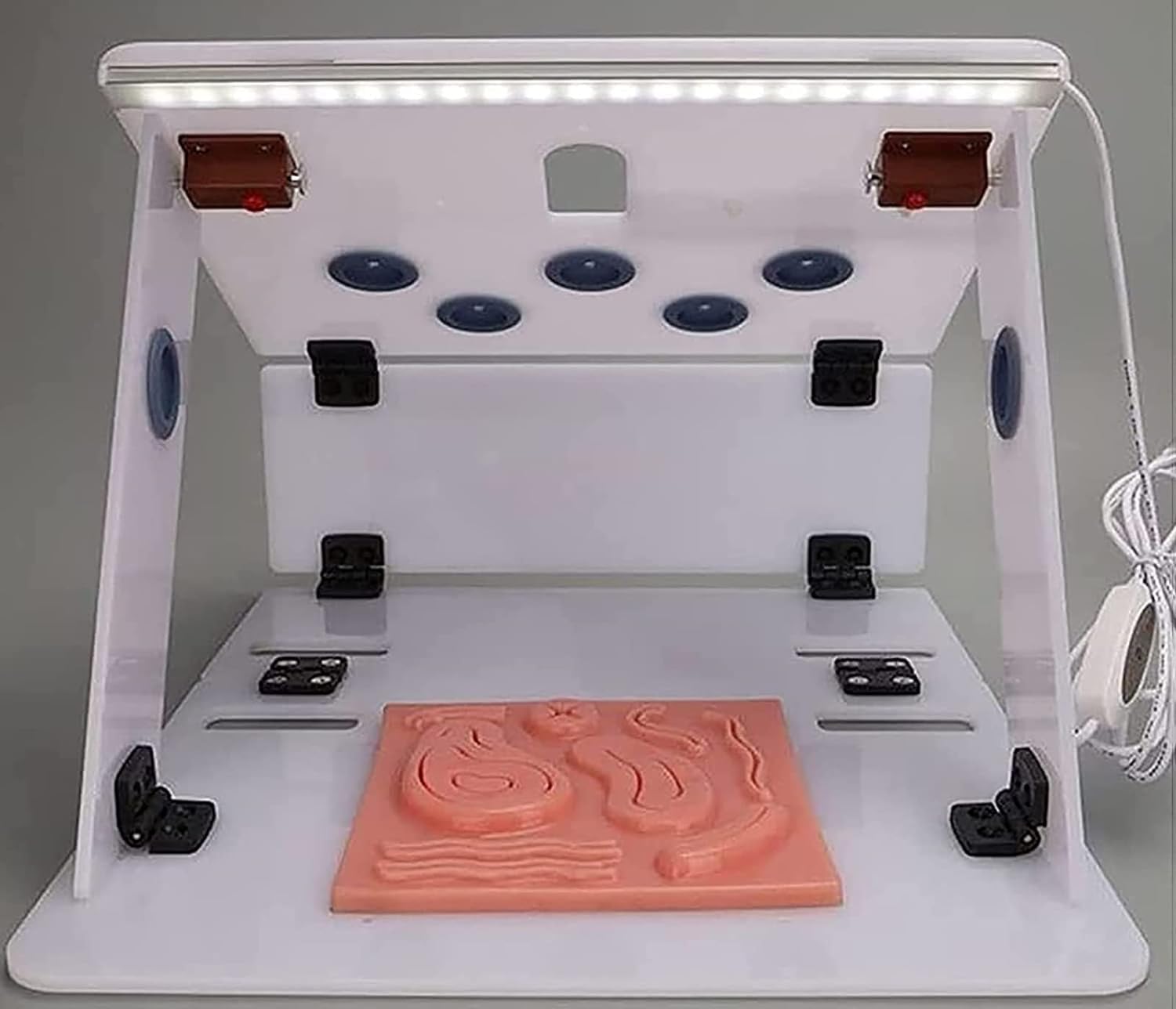 Laparoskopische Simulated Training Box Kit,Suture Practice Kit,Complete Surgery Training Set Includes Instruments and Accessories, for Medical Doctor and Students Use for Teaching Exercises.