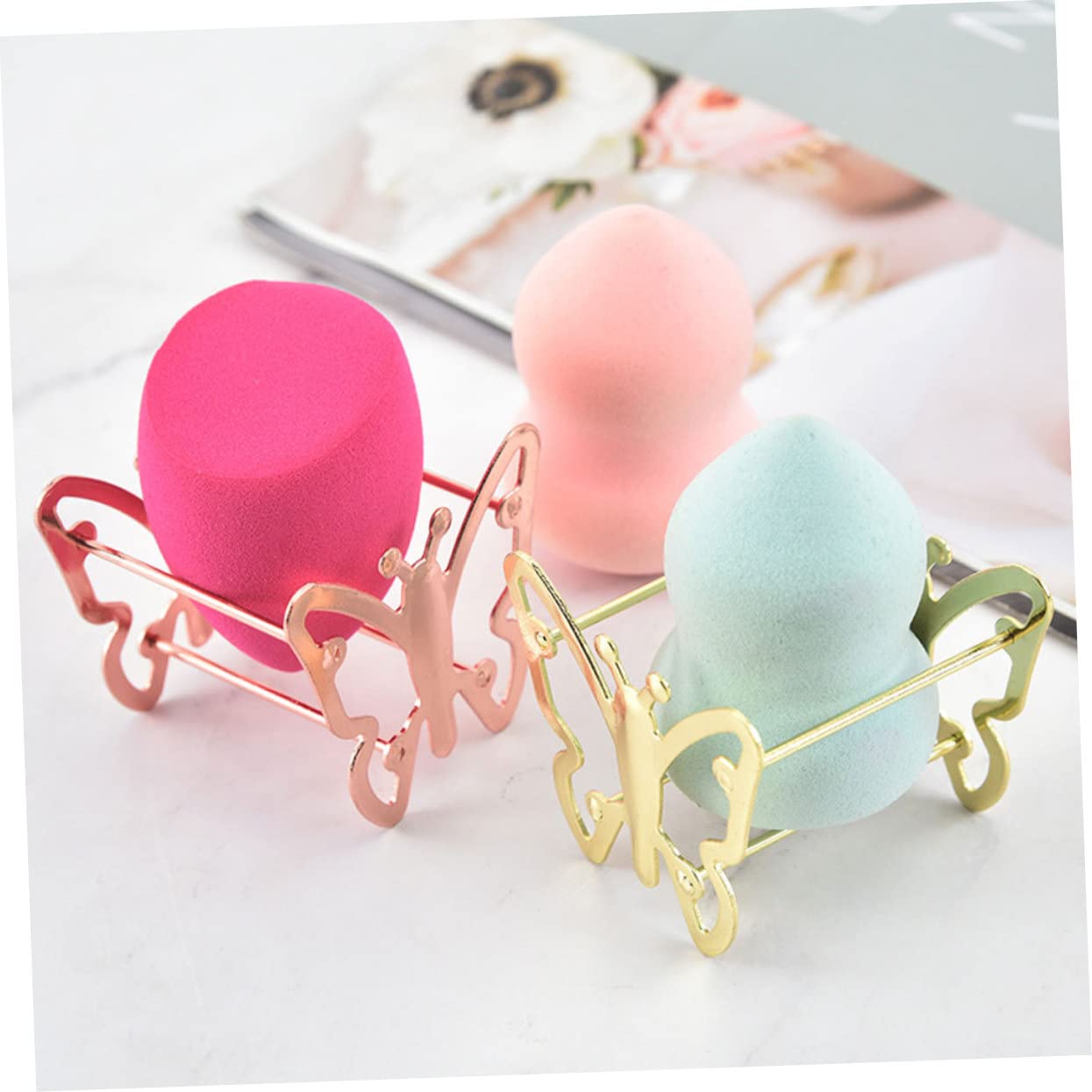 FRCOLOR 12pezzi Per Puff Makeup Rack Per Puff Per Asciugatura e Conservazione Colori Per