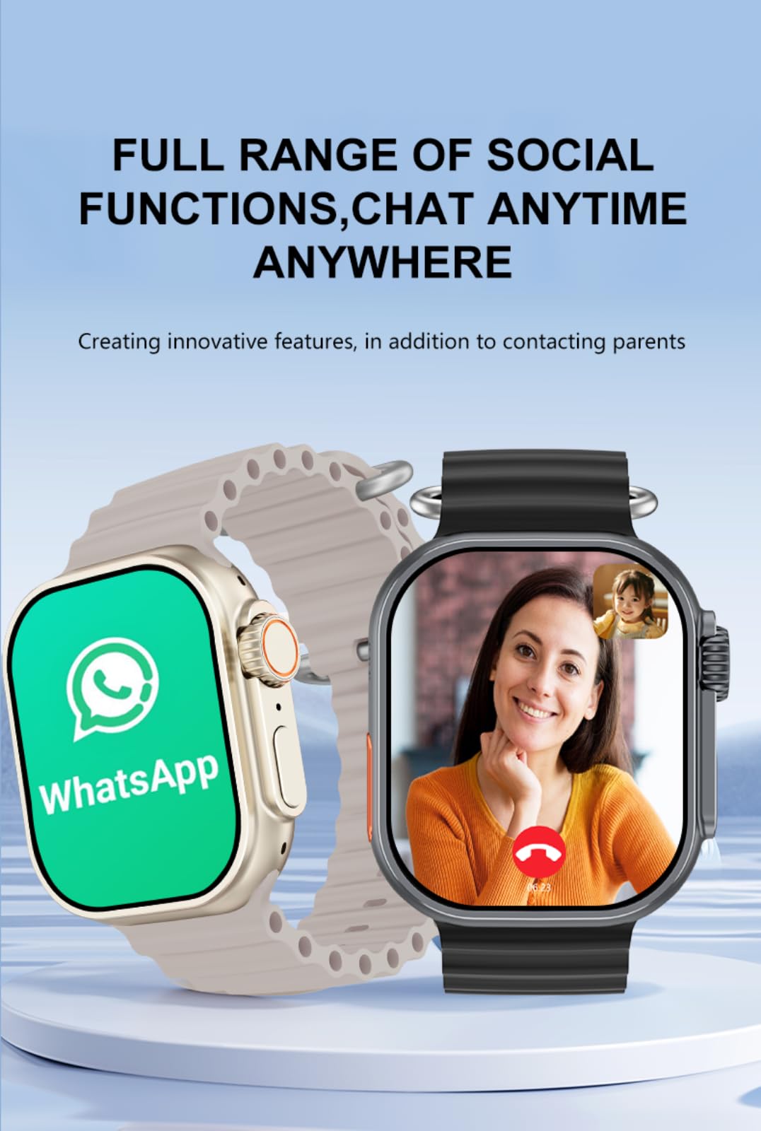 Montre intelligente 4G avec emplacement pour carte SIM, montre connectée autonome avec écran HD de 5,59 cm, caméra rotative à 190° pour les appels vidéo, appels Wi-Fi, reconnaissance - blanc