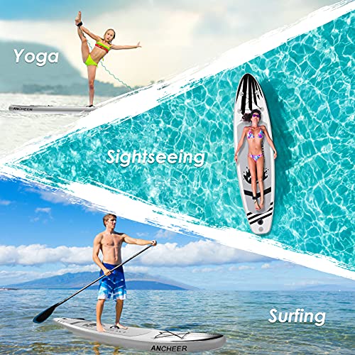 ANCHEER-Inflatable-Stand-Up-Paddle-Board-6-Inches-Thick-iSUP-Package-WPremium-SUP-Accessories-Backpack-Wide-Non-Slip-Deck-Big-Fin-Adjustable-Paddle-Leash-Hand-PumpYouth-Adult