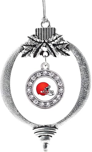 Miniatura 42 de Inspired Silver - My Vintage Initials - Adorno con dije de letra V - Adornos navideños de círculo plateado con joyas de circonita cúbica