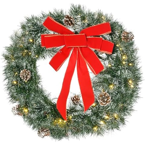Couronne de Noël HOMCOM 60 cm Cover