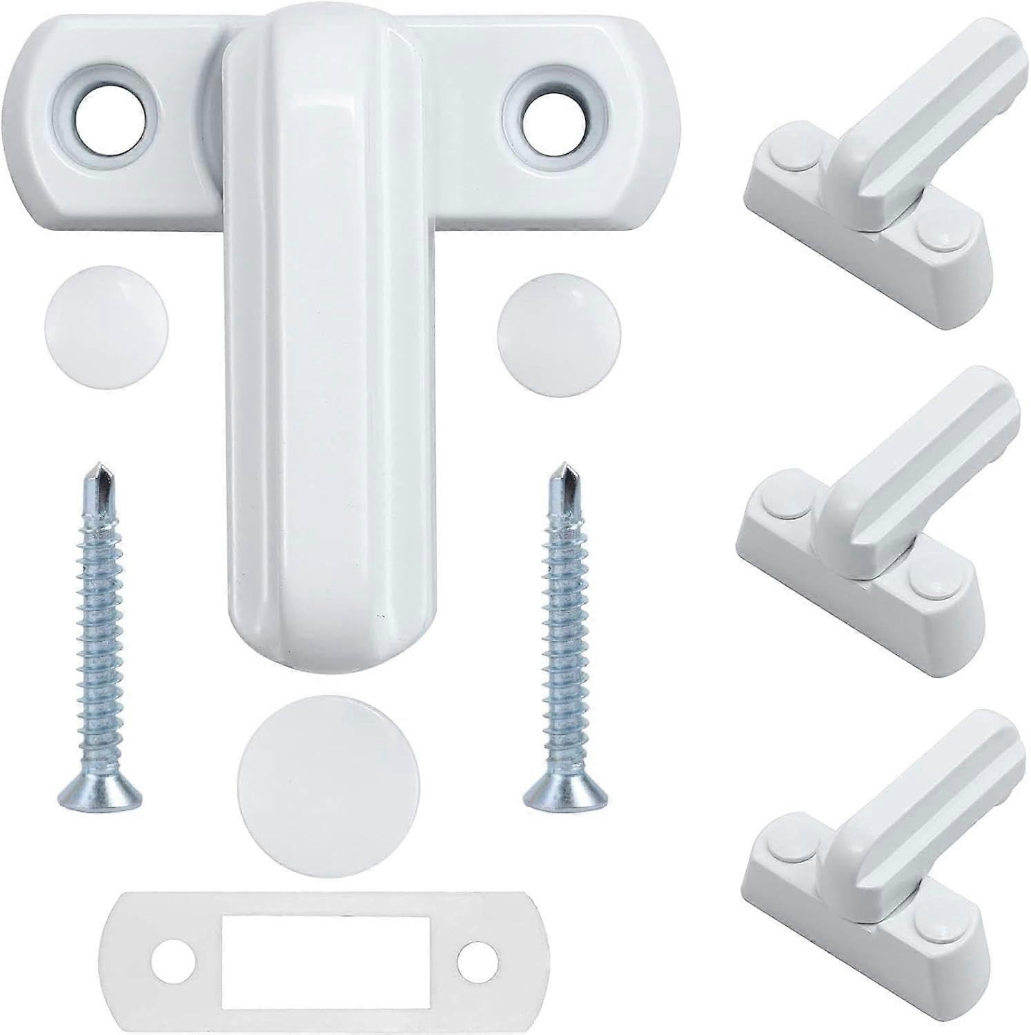 Joyhappst Image Color 4 Pack Sash Jammer Blocker - Door & Window Lock Anti Theft - Additional Home Security For Pvc/Upvc Windows And Doors