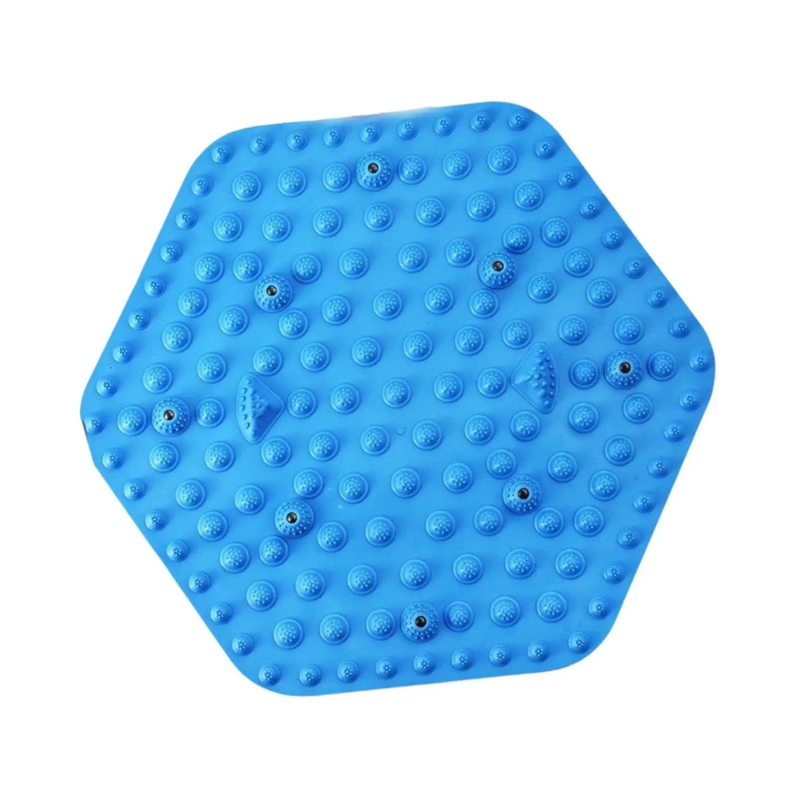 Esterilla Acupresion Baño de la yoga estera del cojín masaje pie silicón, tipo múltiple punto presión for el gimnasio, dormitorio(Hexagon blue)