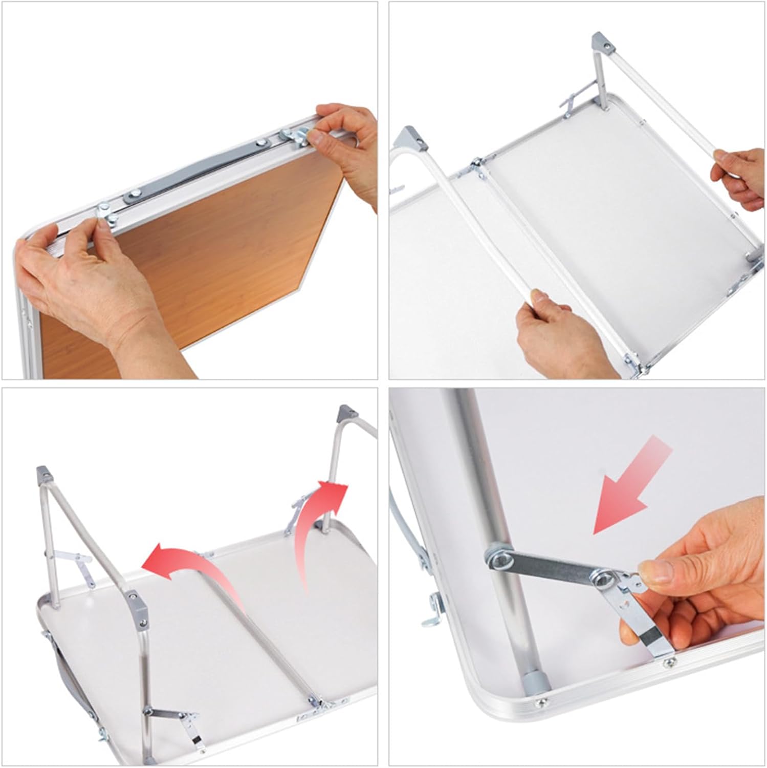 Outdoor Activity Portable Folding Table with Carry Handle Dining Desktop Picnics Tables Outdoor Folding