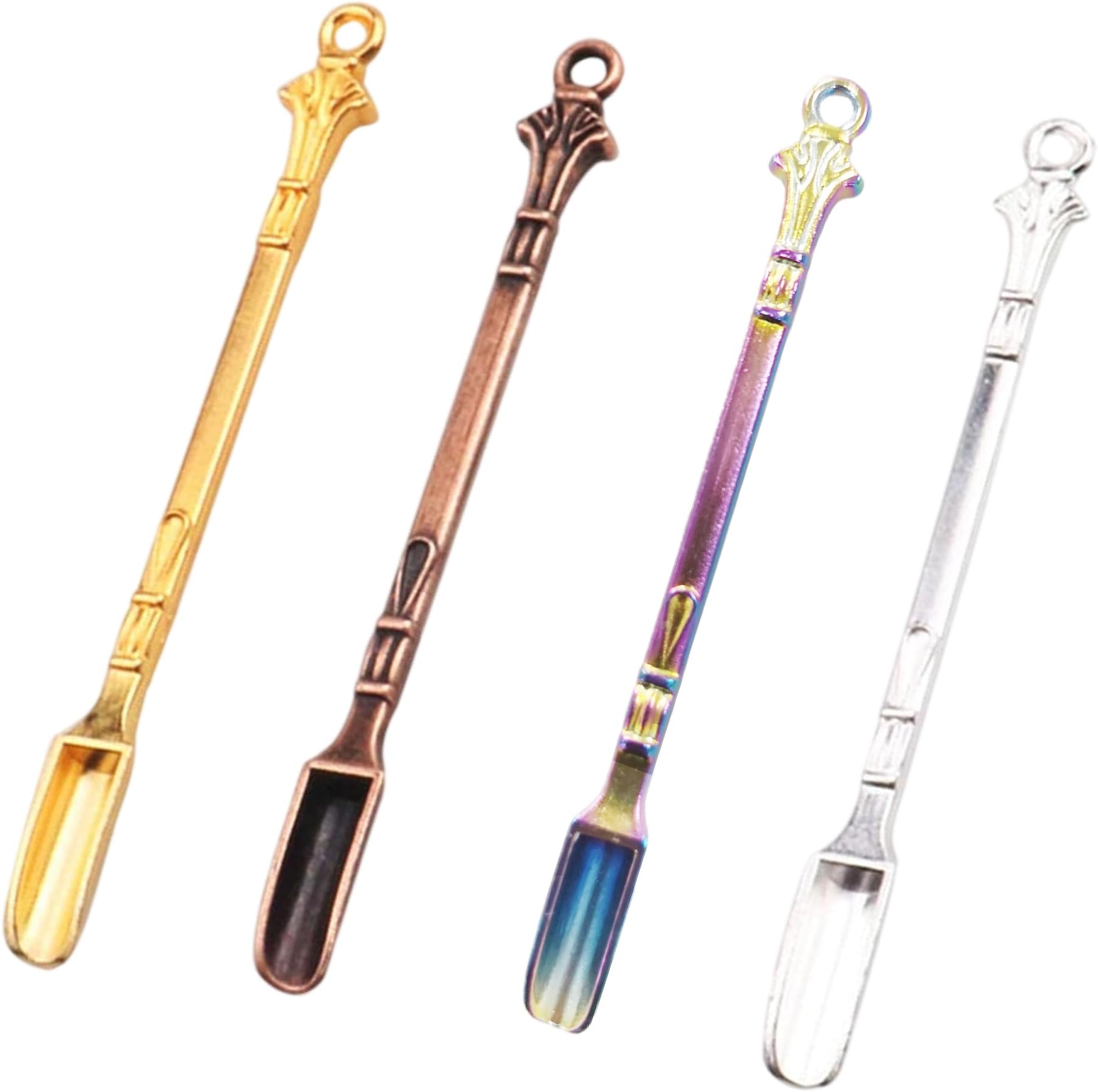 Mini Spoon Metal Medicine Spoon Shovel,Mini Shovel Home Supplies Pendants Necklace (MULTICOLOR)