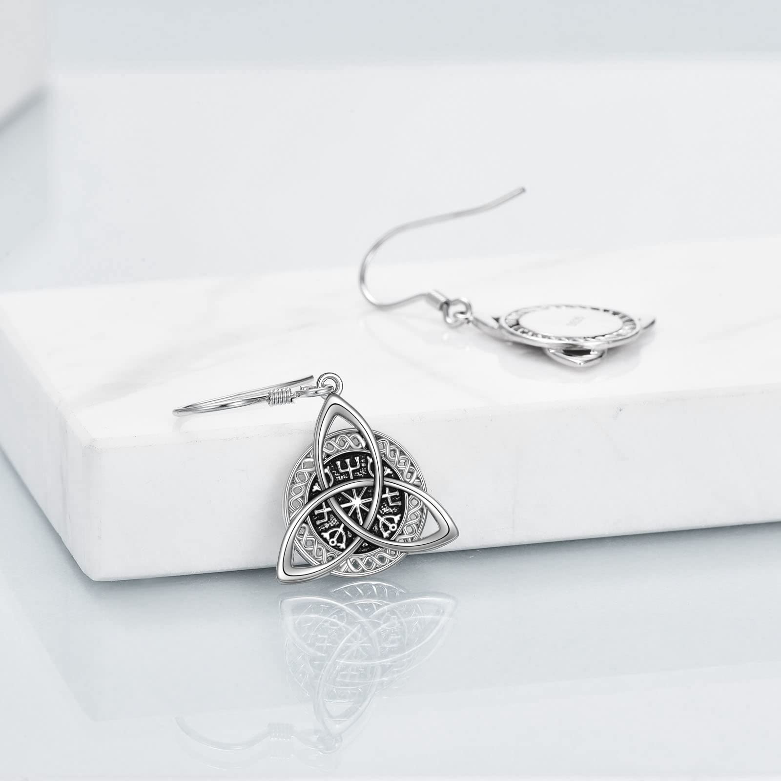 Joyas vikingas protegidas por el amuleto de pendientes irlandeses de plata esterlina 925