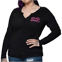 Women's Purpose Long Sleeve Poly-Blend Henley Tee, Black