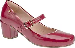 Sapato Feminino Boneca de Dança Salto baixo quadrado Bloco Confort Scarpin 6484