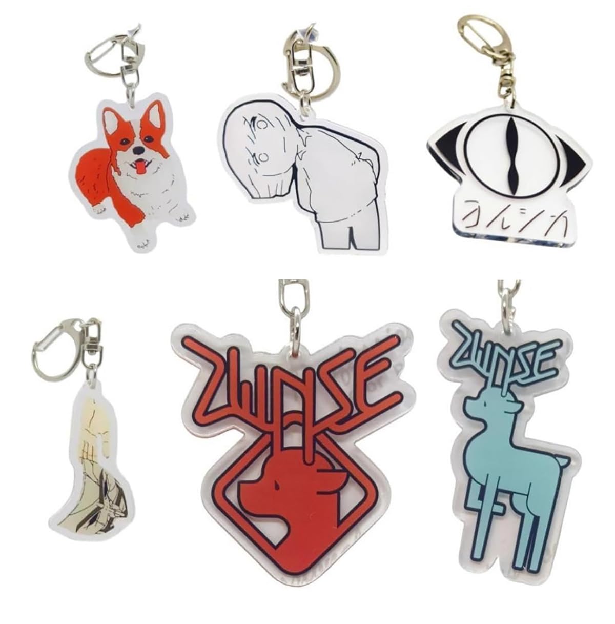 Amazon.co.jp: ヨルシカ キーホルダー6点セット コスプレ小物 アクリル  