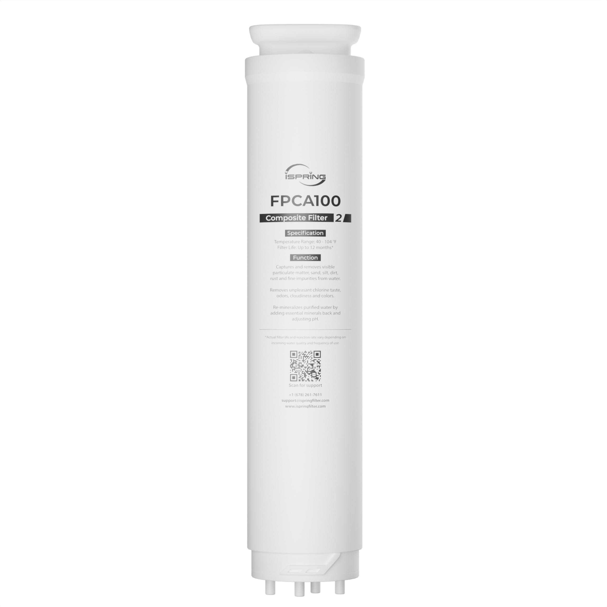 iSpring FPCA100 Ersatzfilter für RCD100HCG Countertop Umkehrosmose-System, Composite-Filter, mit PP-Sediment, Aktivkohle und alkalischen Medien, Austauschzyklus: Bis zu 12 Monate