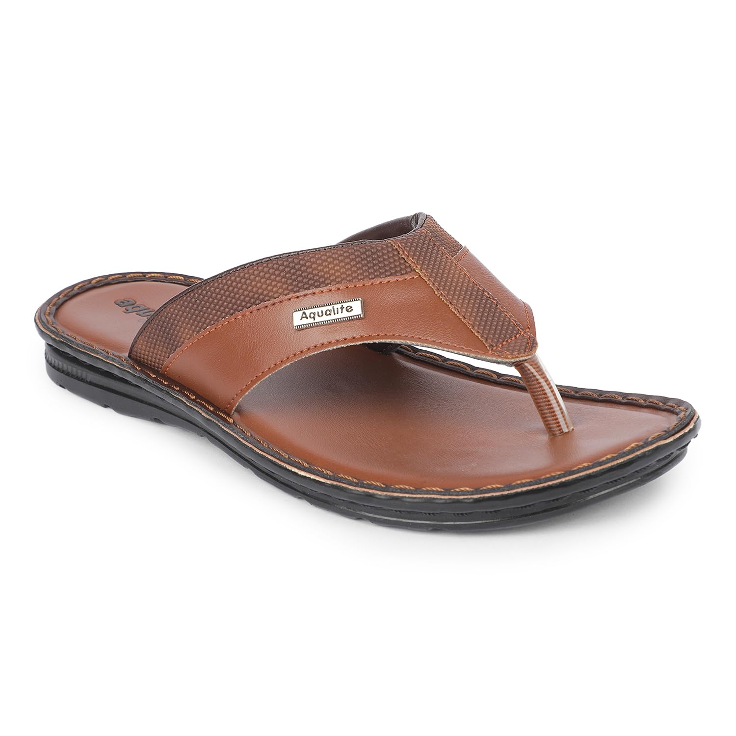 aqualite Men's Lightweight Casual Sandals with PVC Rexine Upper & PU Sole | Comfortable Anti-Slip Footwear for Daily Walking, Office, Travel & Outdoor Wear-picture-38