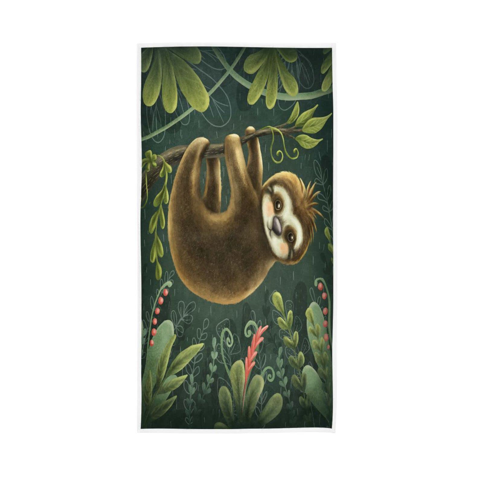HUYGD Hand Towels Tropical Lama Decor Fingertip Soft Face Towel Absorbent Bathroom Kitchen Towels