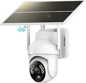 4G LTE Cellular Security Camera Supports Unlimited Data Plan, 2K Live View, 360° Panoramic Viewing, Color Night Vision, Motion Alerts, Remote Access, Solar Powered, No WiFi Needed for Outdoor asin的图片