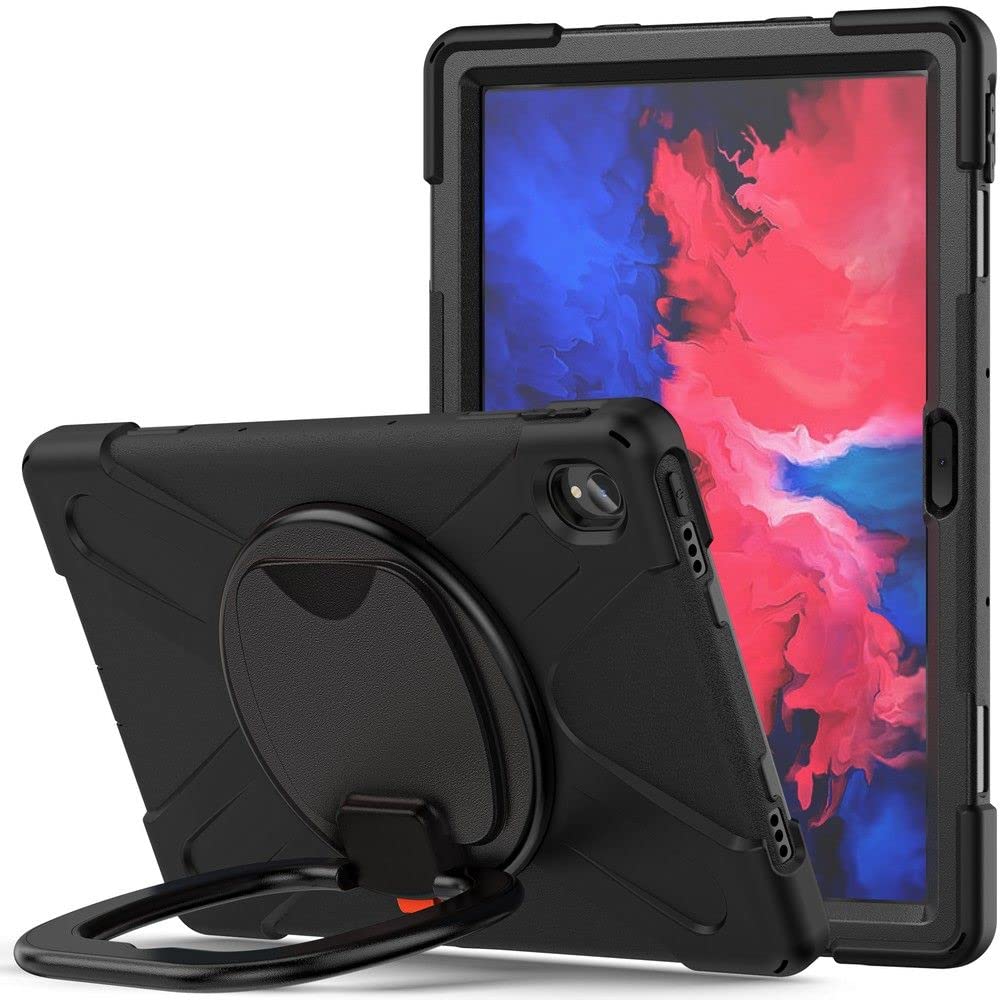 Tech-Protect X-Armor Case - Children's Case, Ultra Light, Shockproof Robust, Child Protective Case, Handle Stand Function, Compatible with Lenovo Tab P11 / P11+ Plus 1.0 TB-J606 / J616 / J607Z | Black
