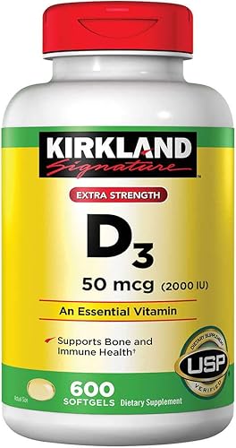 Kirkland Signature Fuerza Extra Vitamina D32000I.U. 600softgels, (2botellas) Kirkland Signature Fuerza Extra Vitamina D32000I.U. 600softgels, (2botellas)