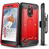 LG K20 Plus Case, Evocel [Explorer Series] with Free [LG K20 Plus Glass Screen Protector] Premium Full Body Case [Slim Profile][Rugged Belt Clip Holster] for LG K20 Plus / K20 V/LG Harmony, Red