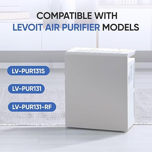 Miniatura 2 de Juego de 2 filtros de repuesto LV-PUR131 compatibles con Levoit LV-PUR131, LV-PUR131S, LV-PUR131-RF, 2 filtros H13 y 2 carbón activado