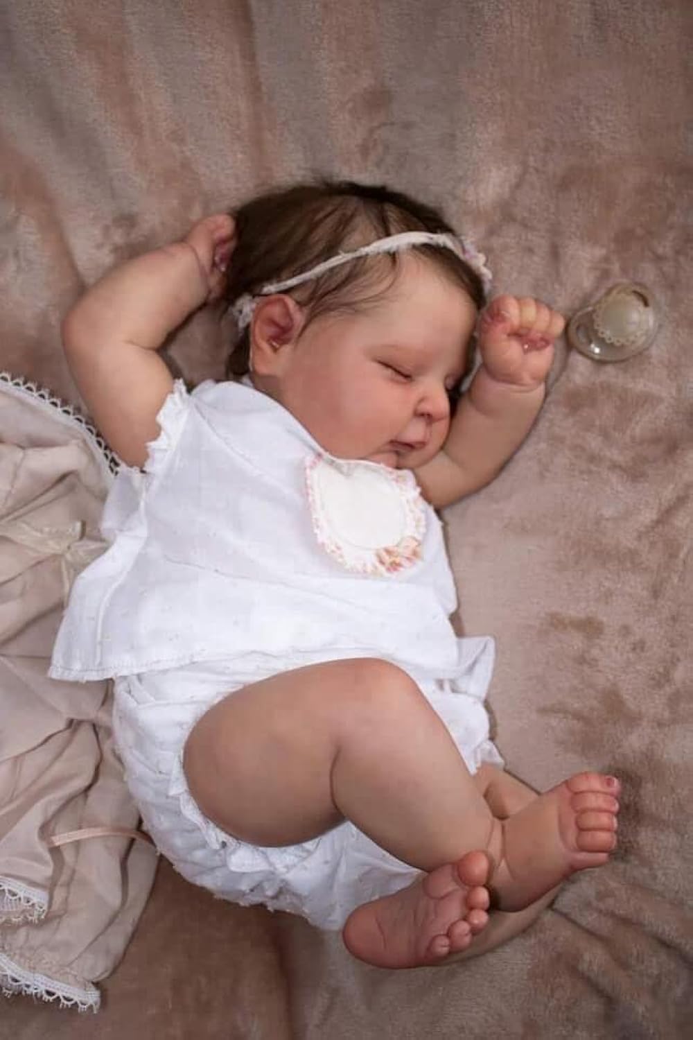 Angelbaby Real Life Reborn Baby Dolls Girl 20 inch Realistic Soft Vinyl Silicone Baby Doll Sleeping Newborn Dolls Cloth Body Reborn Babies Toy Dolls for Girls Ages 3+