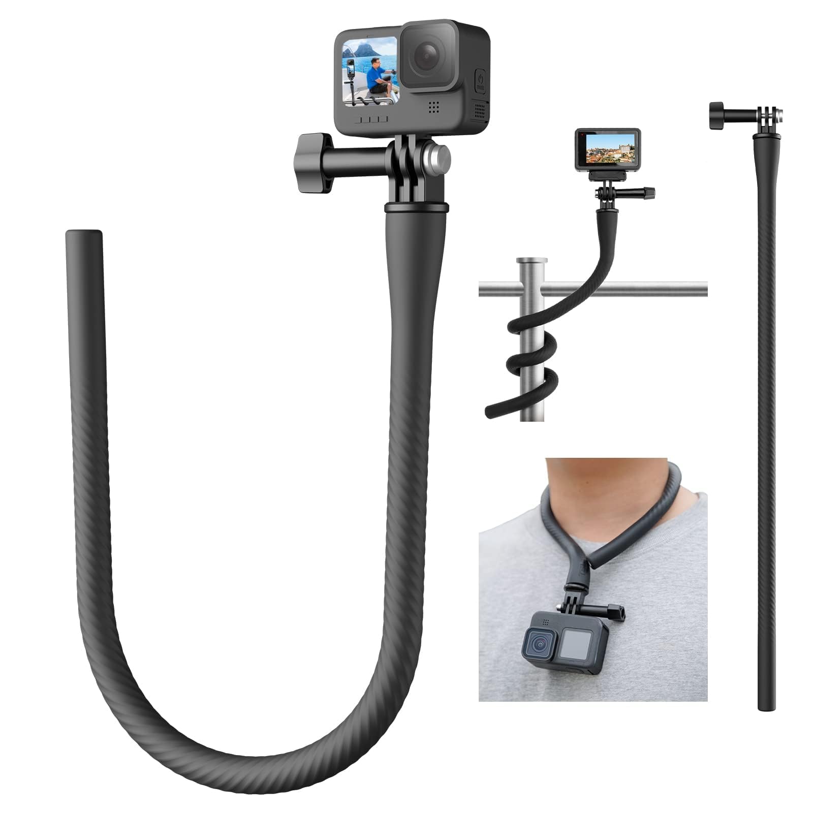 Supporto Collo TELESIN SE Per GoPro, DJI, Insta360 - Flessibile E Regolabile | Accessorio Per Action Cam E Smartphone - Foto 4