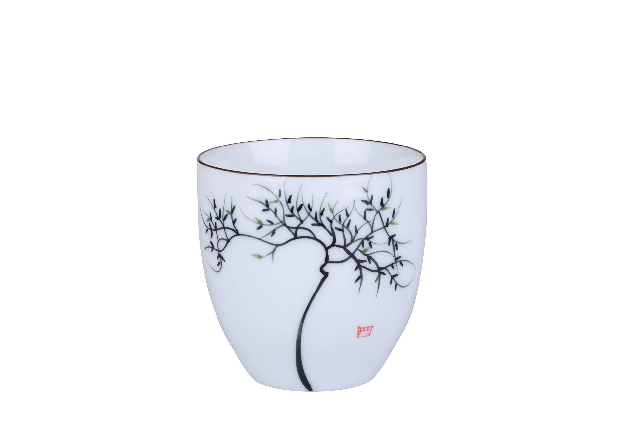 I-MART 4 szt. chińskich ceramicznych filiżanek do herbaty kung fu, zestaw filiżanek do herbaty, 140 ml